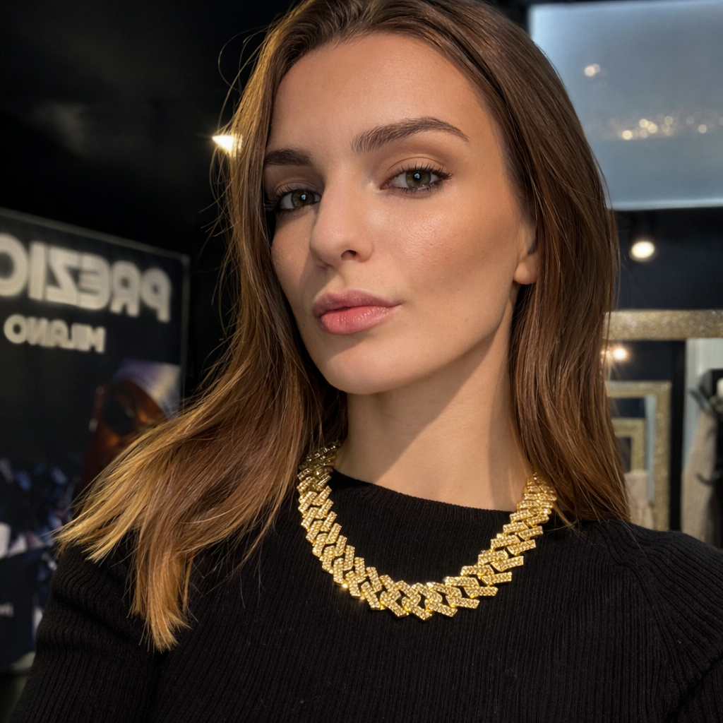 Collana Trap Oro 20mm