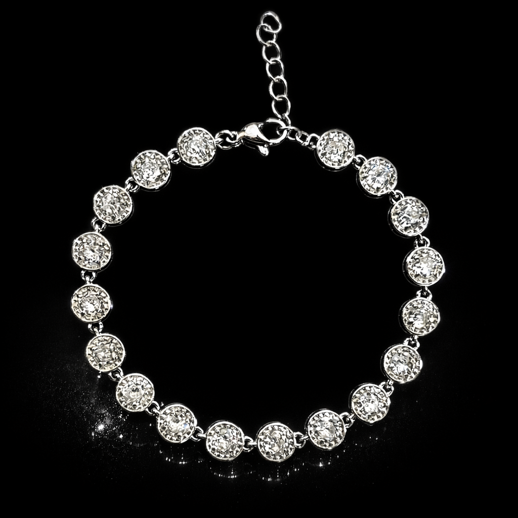 Bracciale Cristal Inox Argento