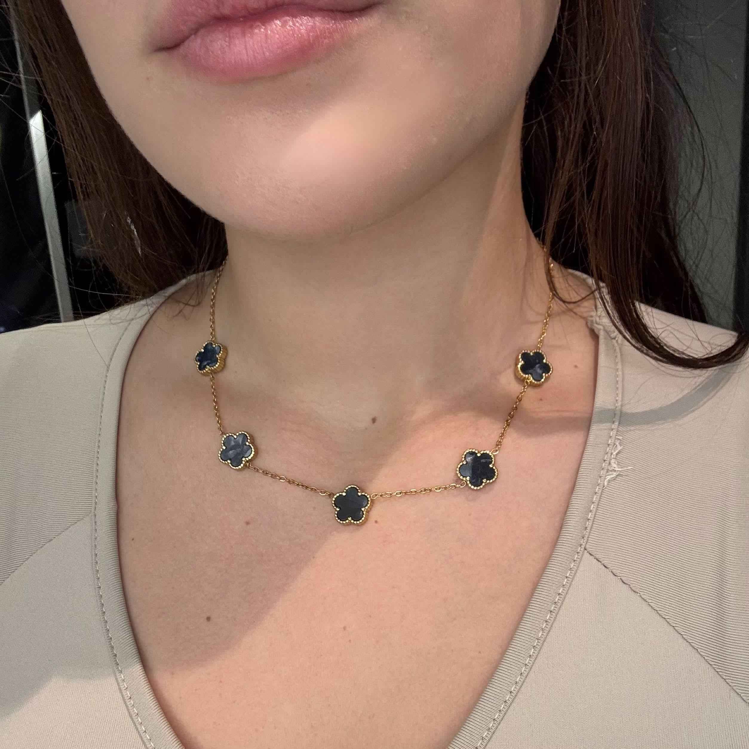 Collana Fiori Neri - Preziosi Milano