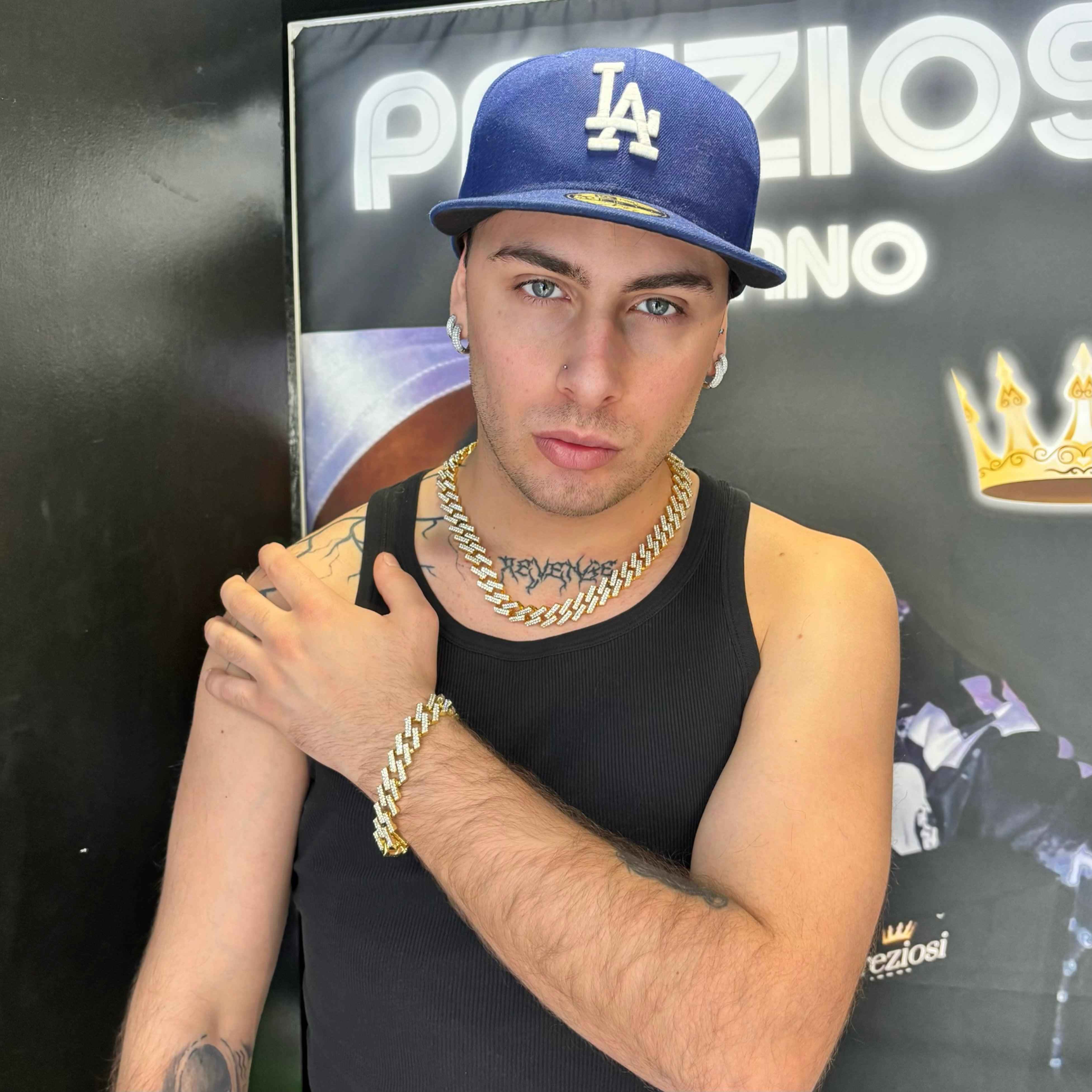 Collana Ice Trap Oro + Bracciale Ice Square Oro - Preziosi Milano