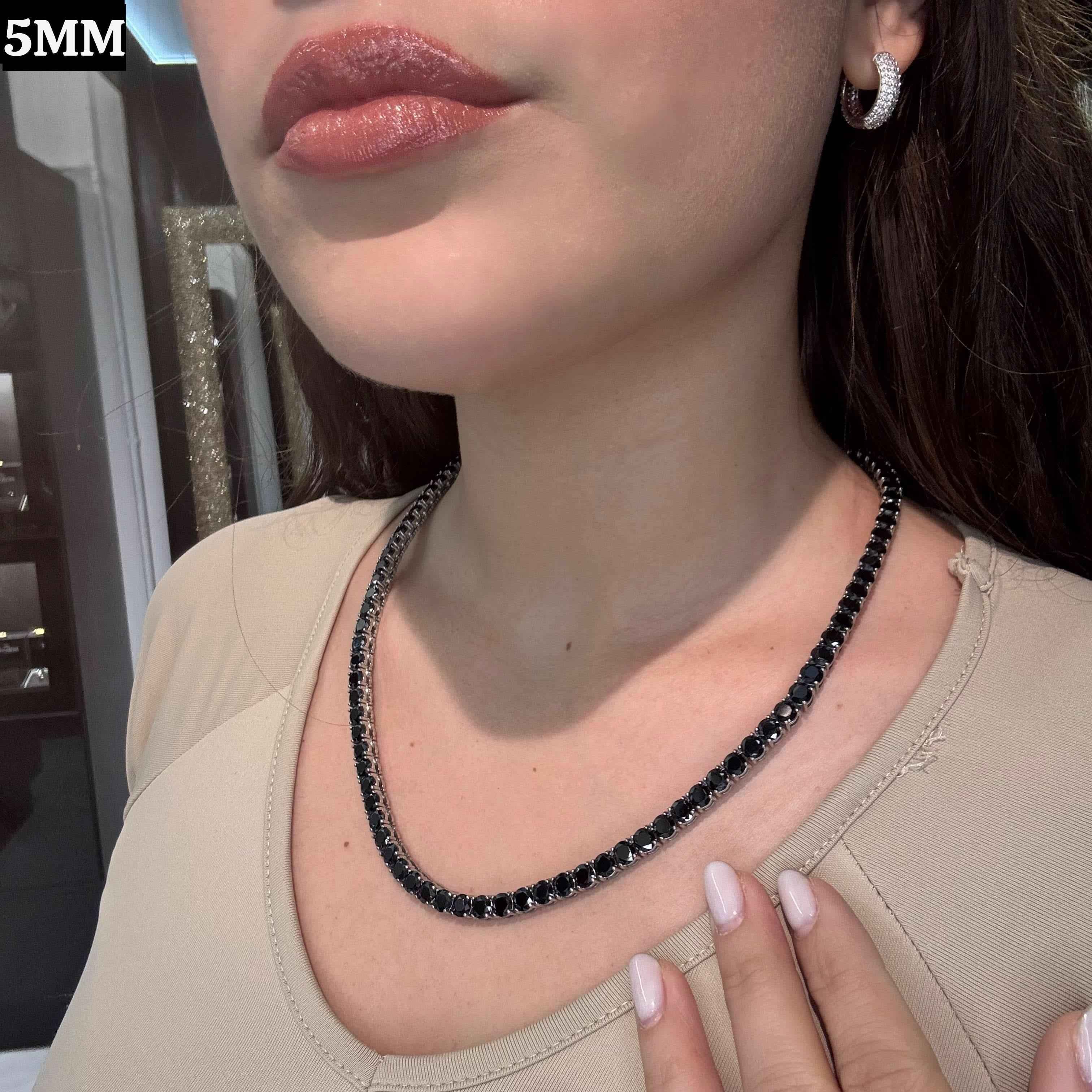 Collana Tennis Nera Luxury - Preziosi Milano