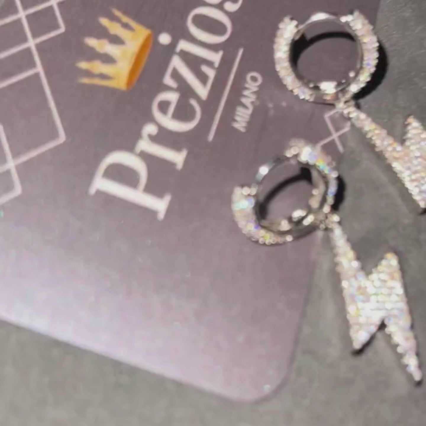 Pendientes de rayos de Rhodium de lujo