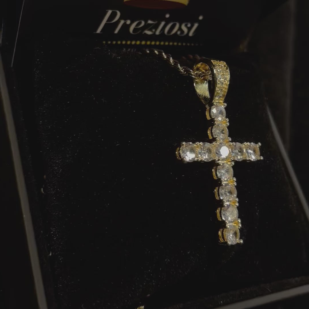 Pendentif Croix Diamant Or