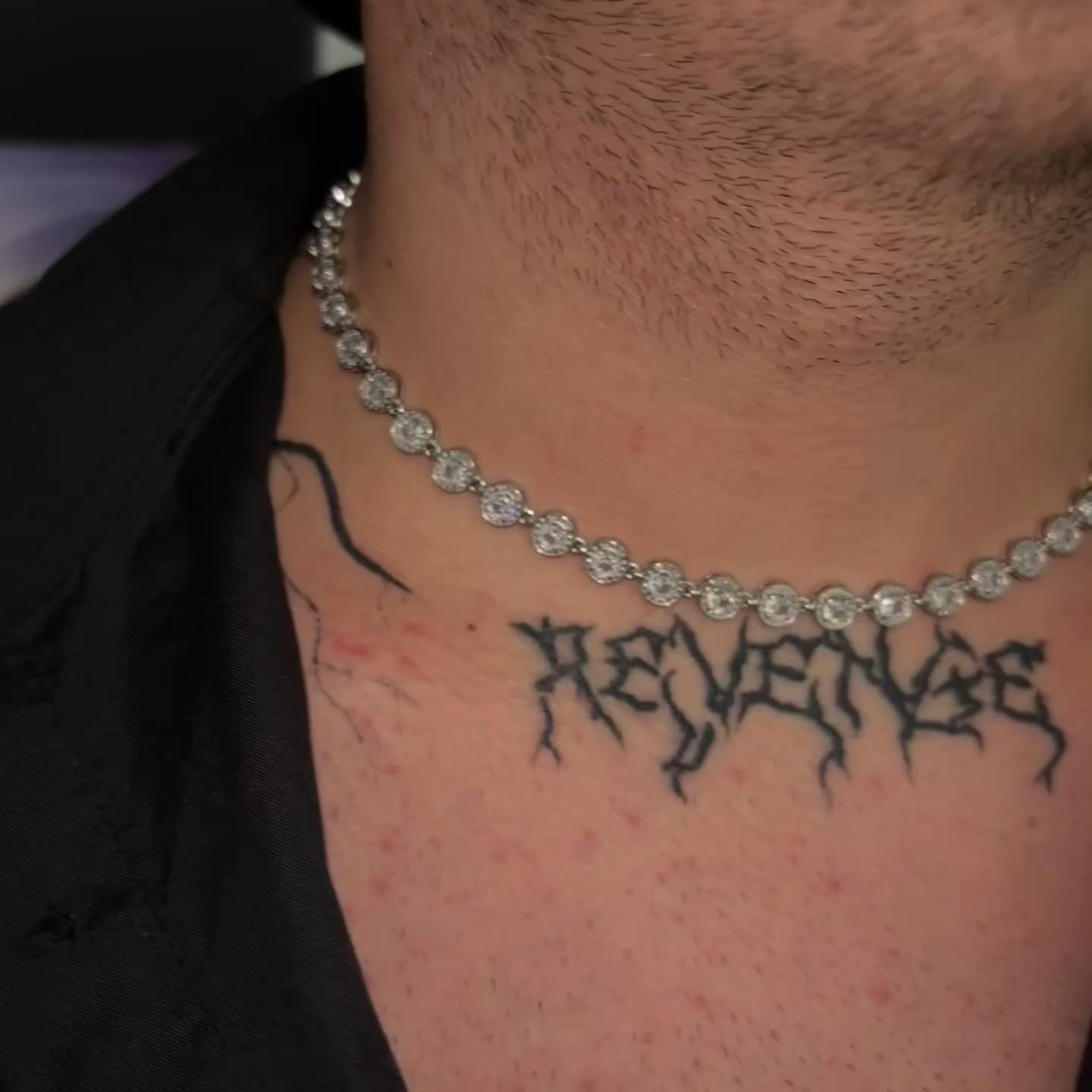 Collar de acero inoxidable de plata