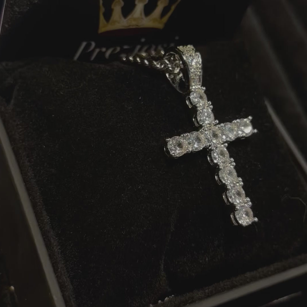 Pendentif Croix Diamant Argent