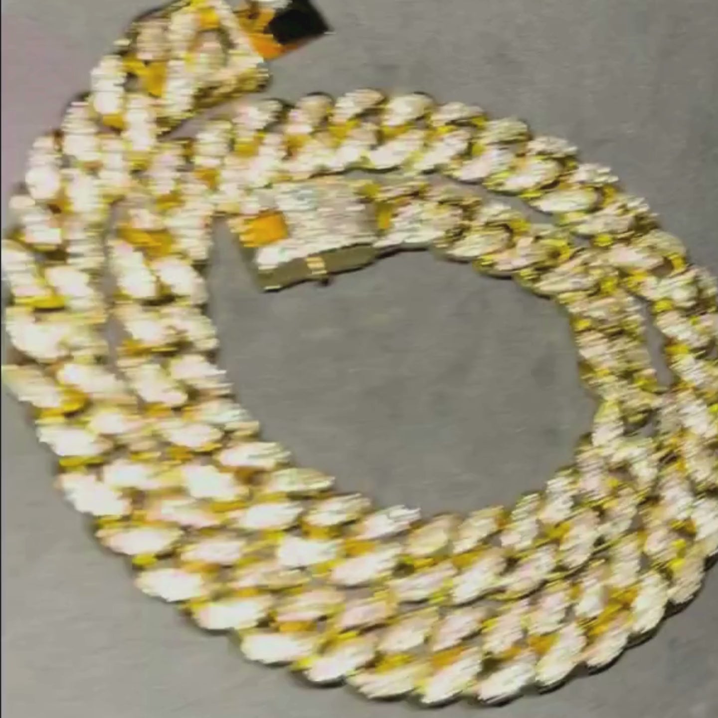 Collar unisex de oro fresco de hielo