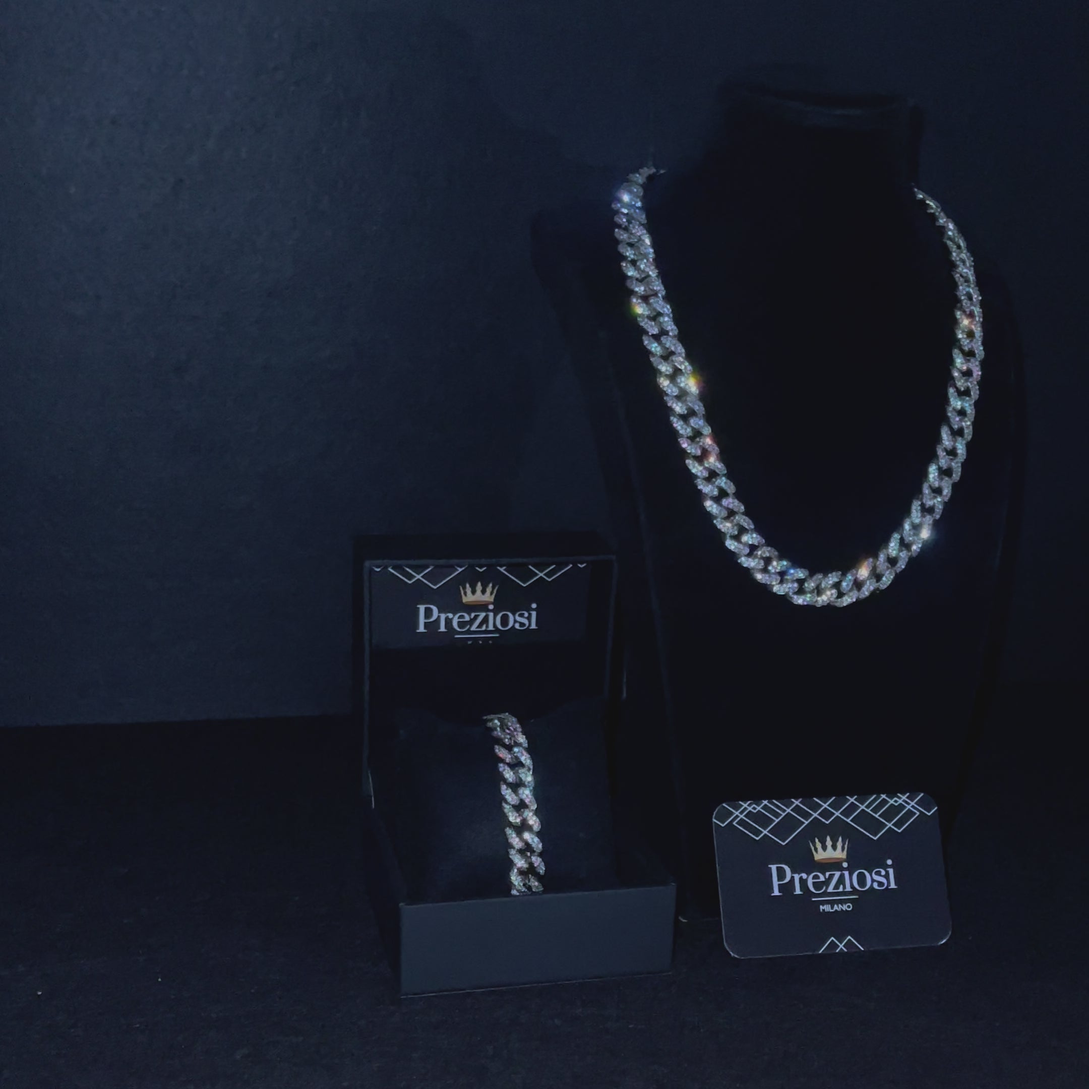 Ice fresco argento collar unisex