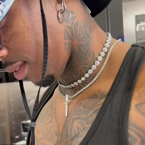 Collar de rodio de Cristal