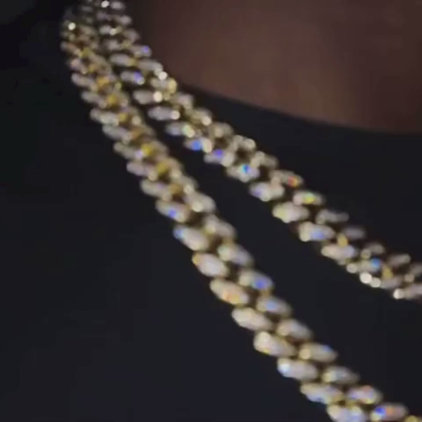 Collar unisex de oro fresco de hielo