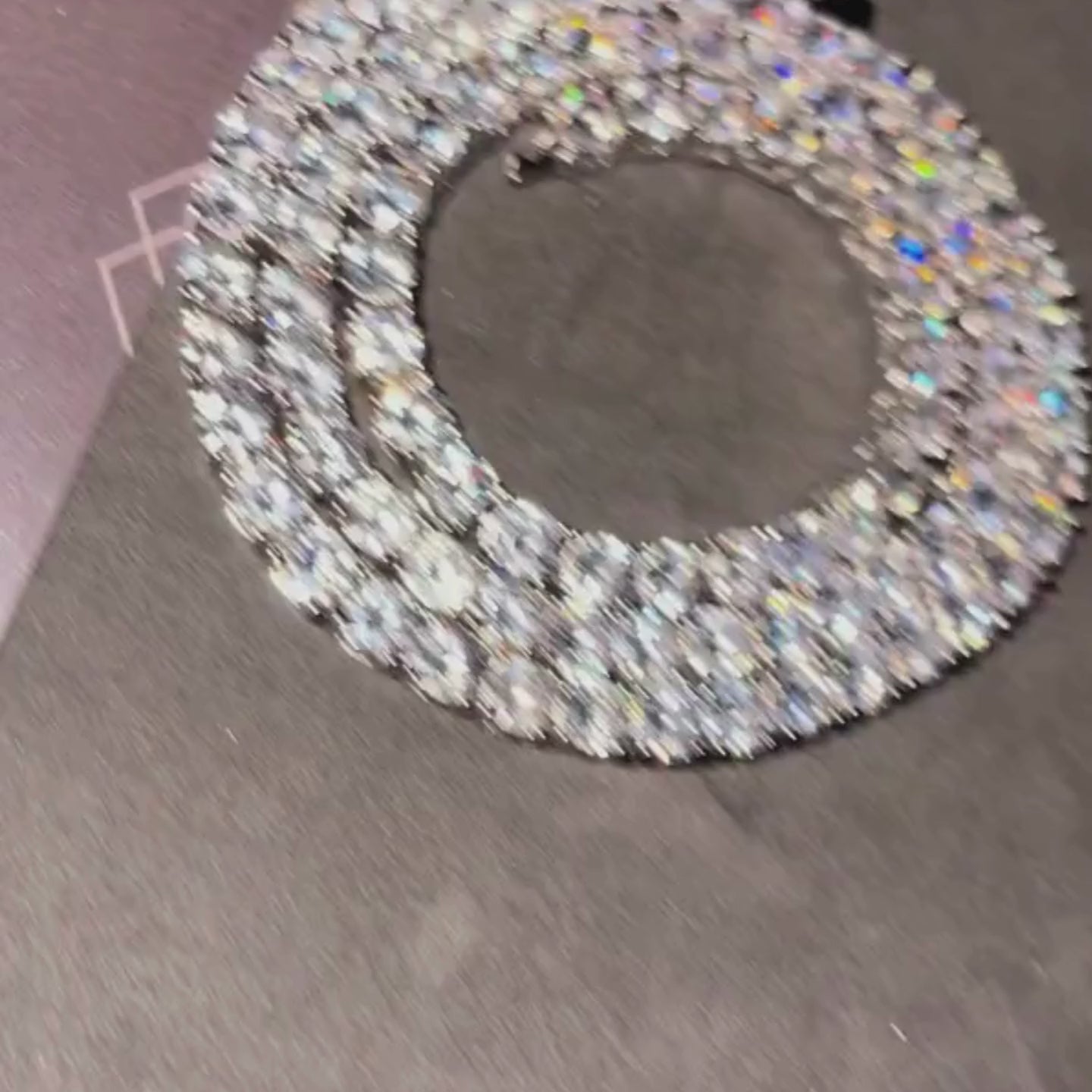 Collar de tenis de Rhodium de lujo