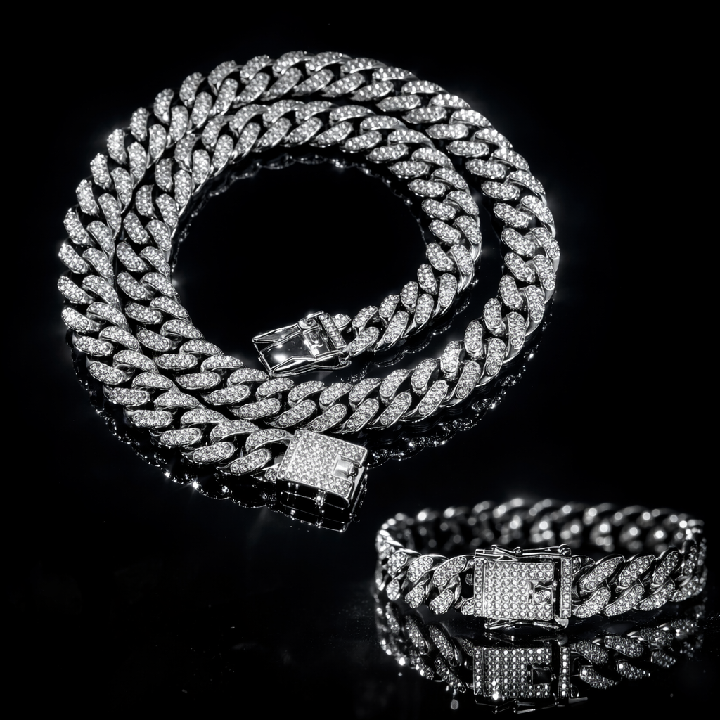 Bracciale Ice Cool Argento 20cm + Collana Ice Fresh Argento