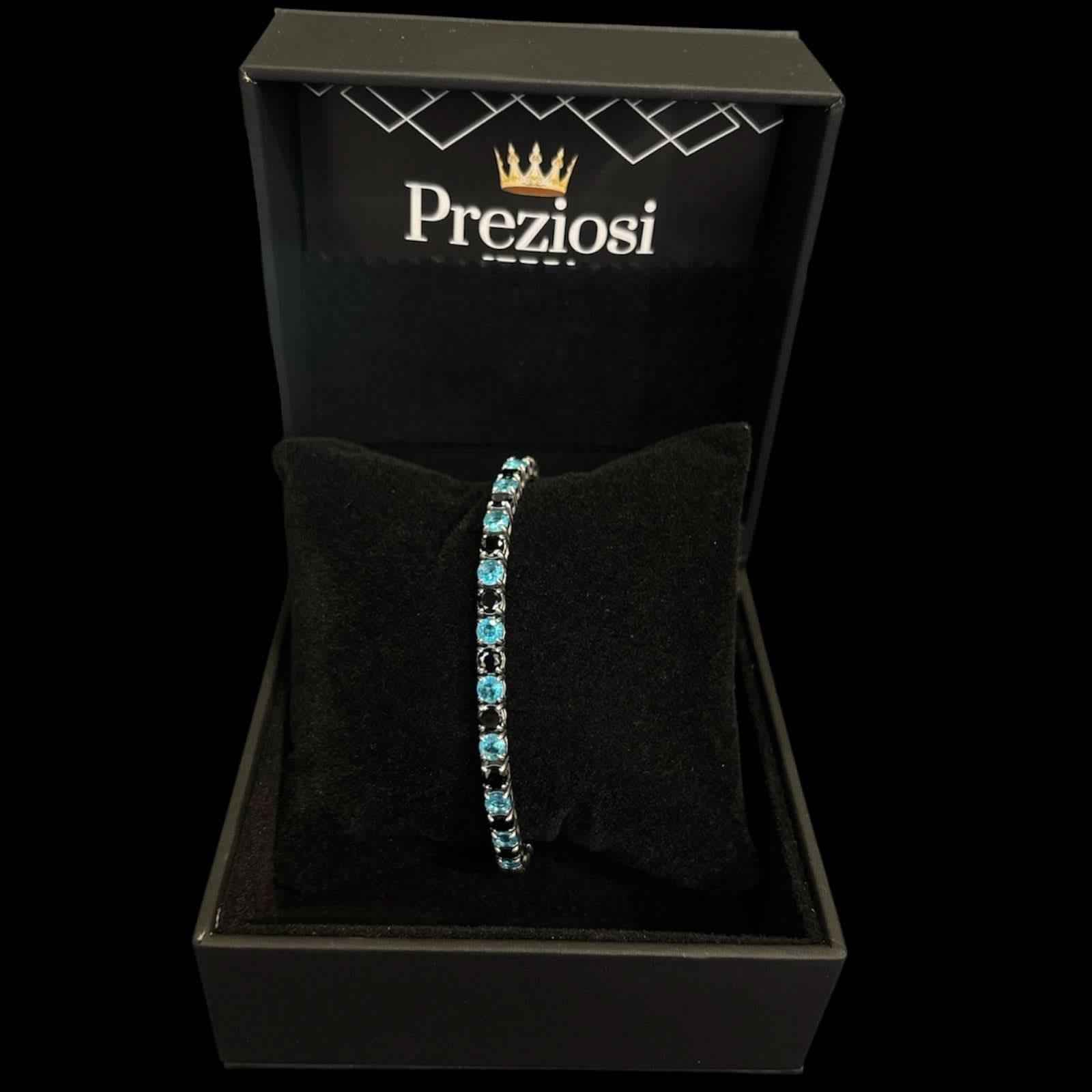 Bracciale Tennis Nero Azzurro - Preziosi Milano