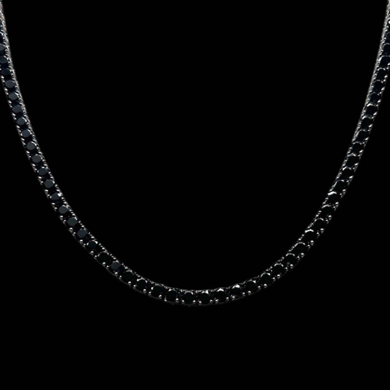 Collana Tennis Nera Luxury - Preziosi Milano