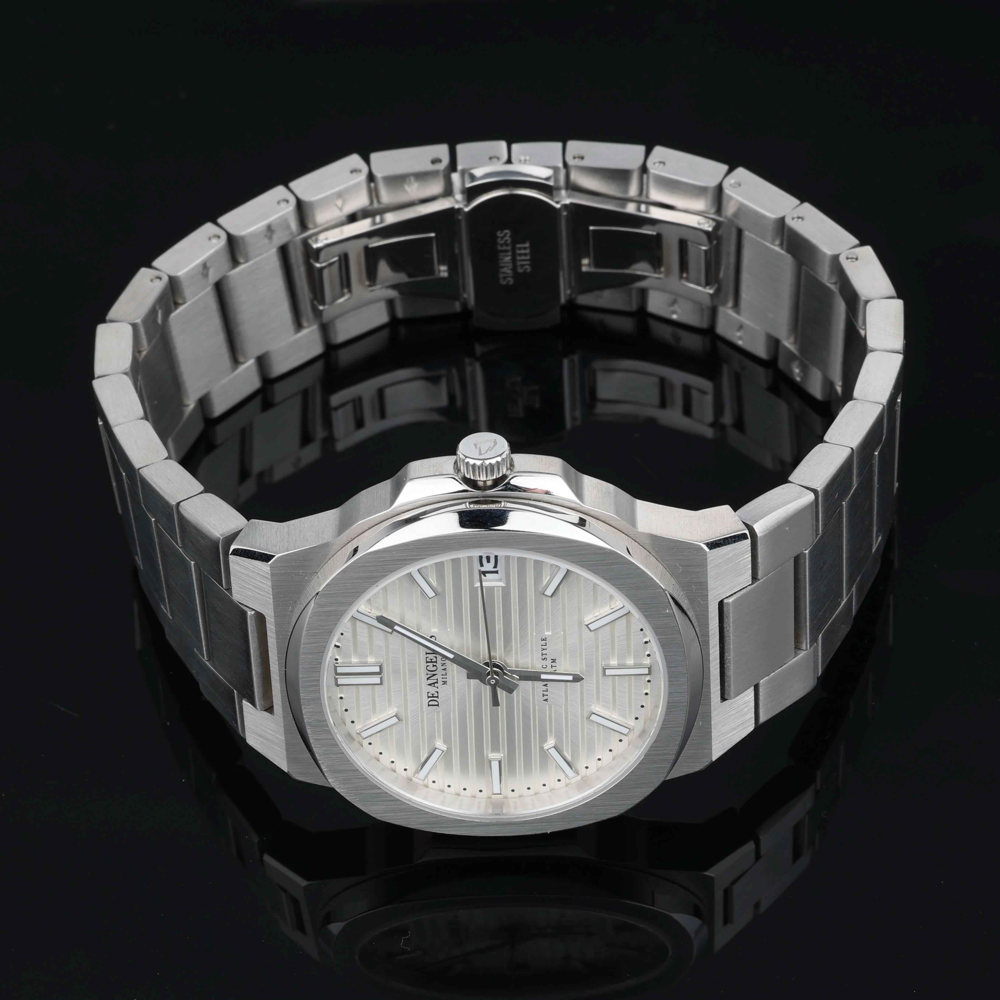 De Angelis Atlantic Silver Bianco Sunray - Preziosi Milano