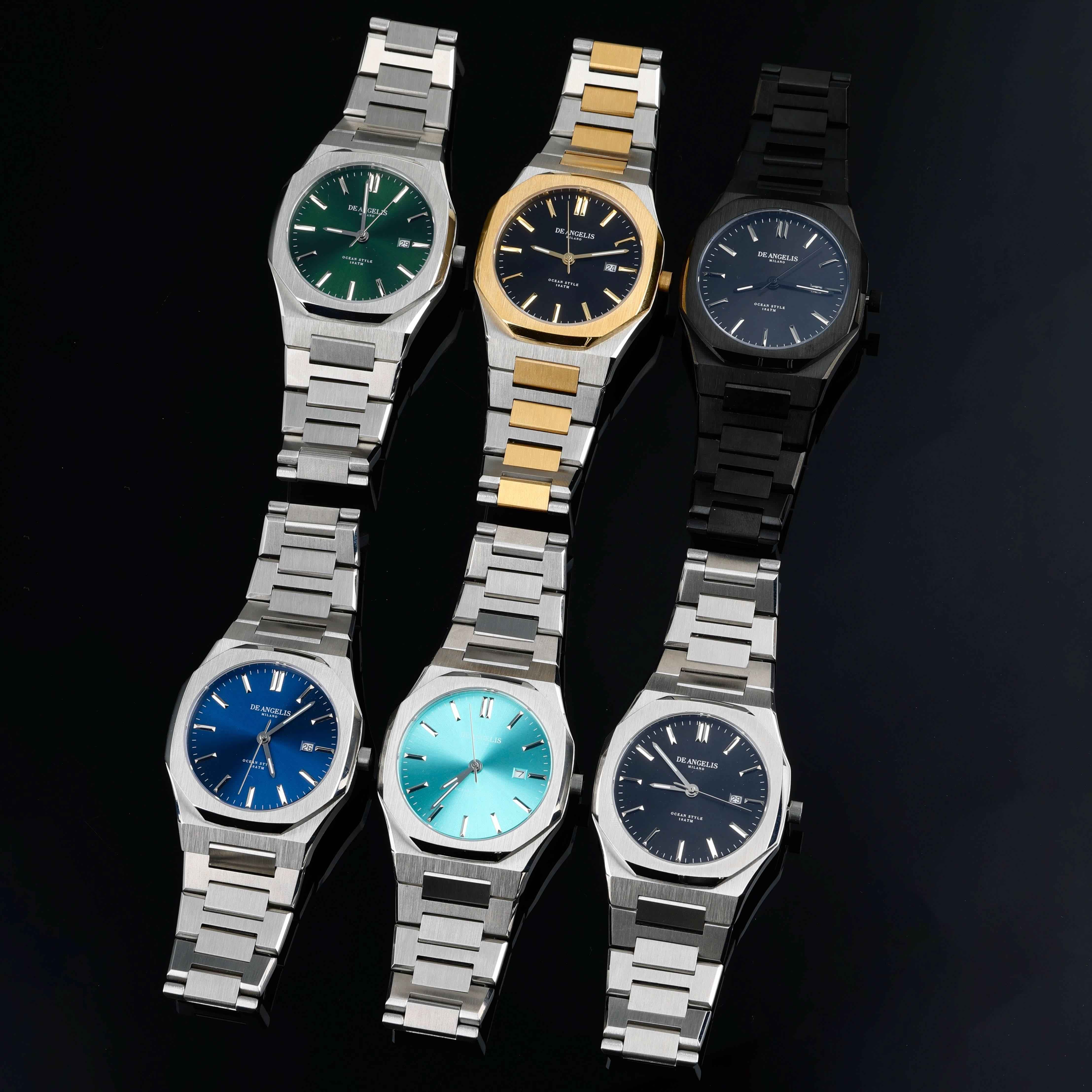 De Angelis Ocean Silver/Gold Nero Sunray - Preziosi Milano