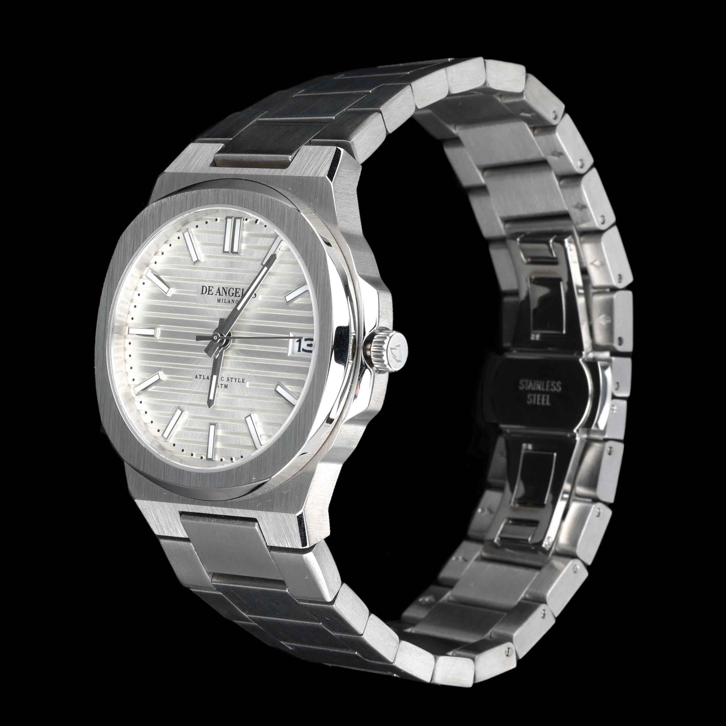 De Angelis Atlantic Silver Bianco Sunray - Preziosi Milano