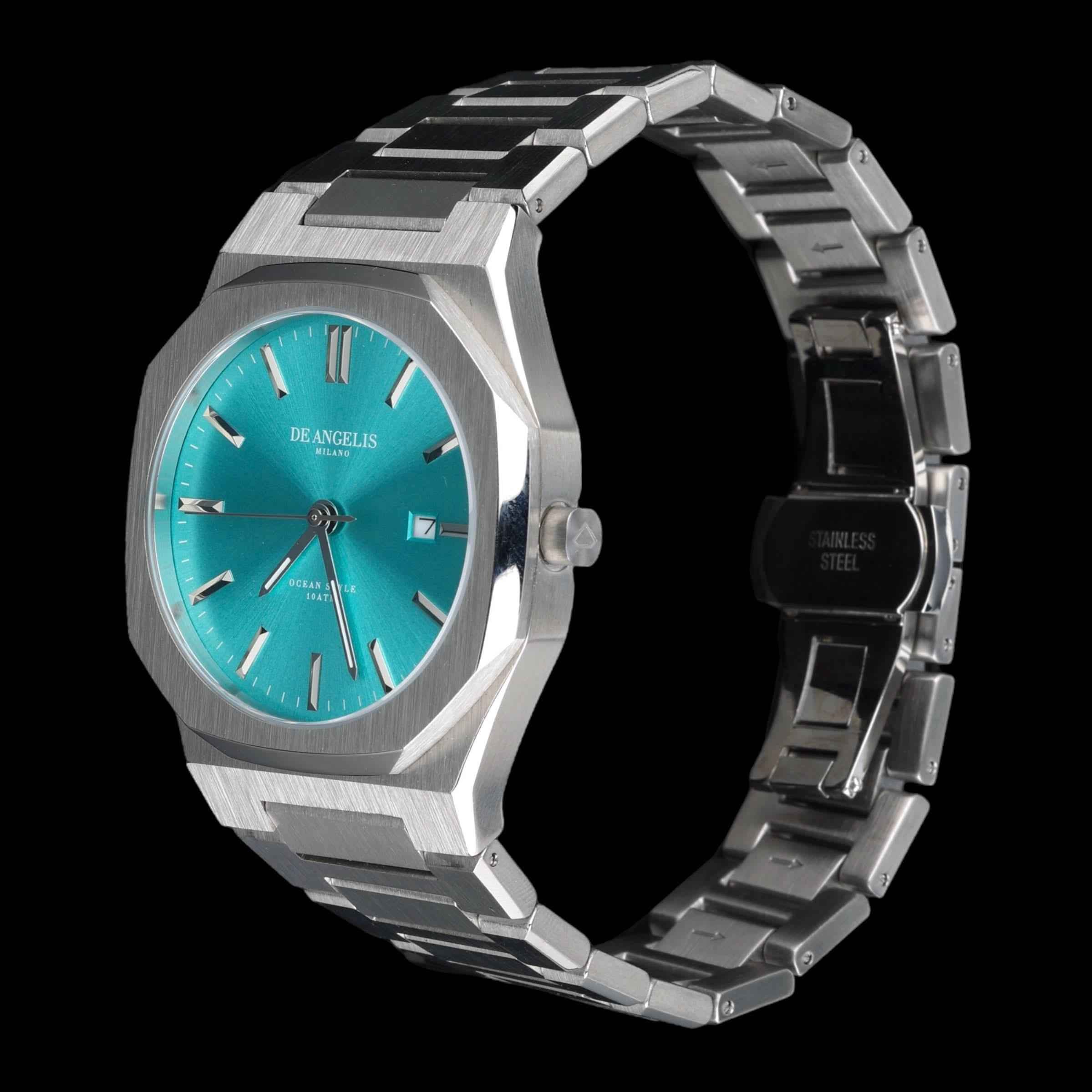 De Angelis Ocean Silver Azzurro Tiffany Sunray - Preziosi Milano