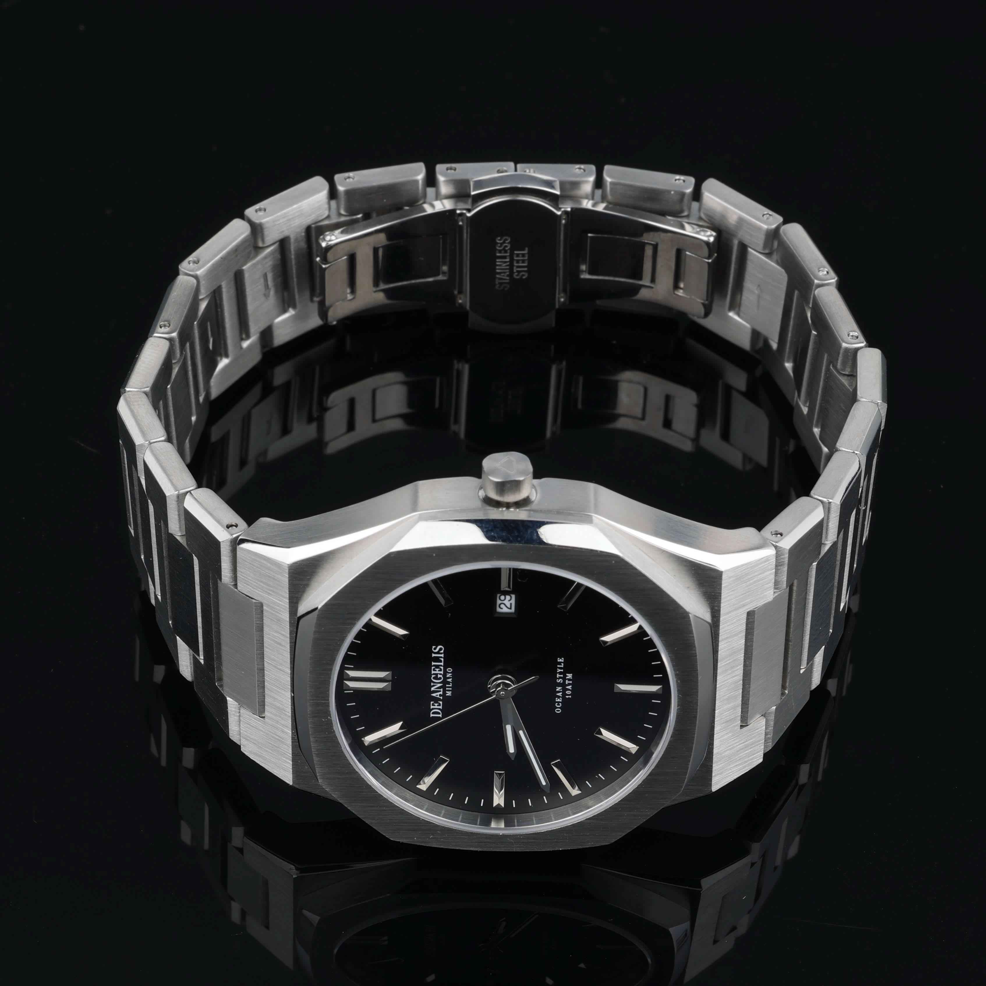 De Angelis Ocean Silver Nero Sunray - Preziosi Milano