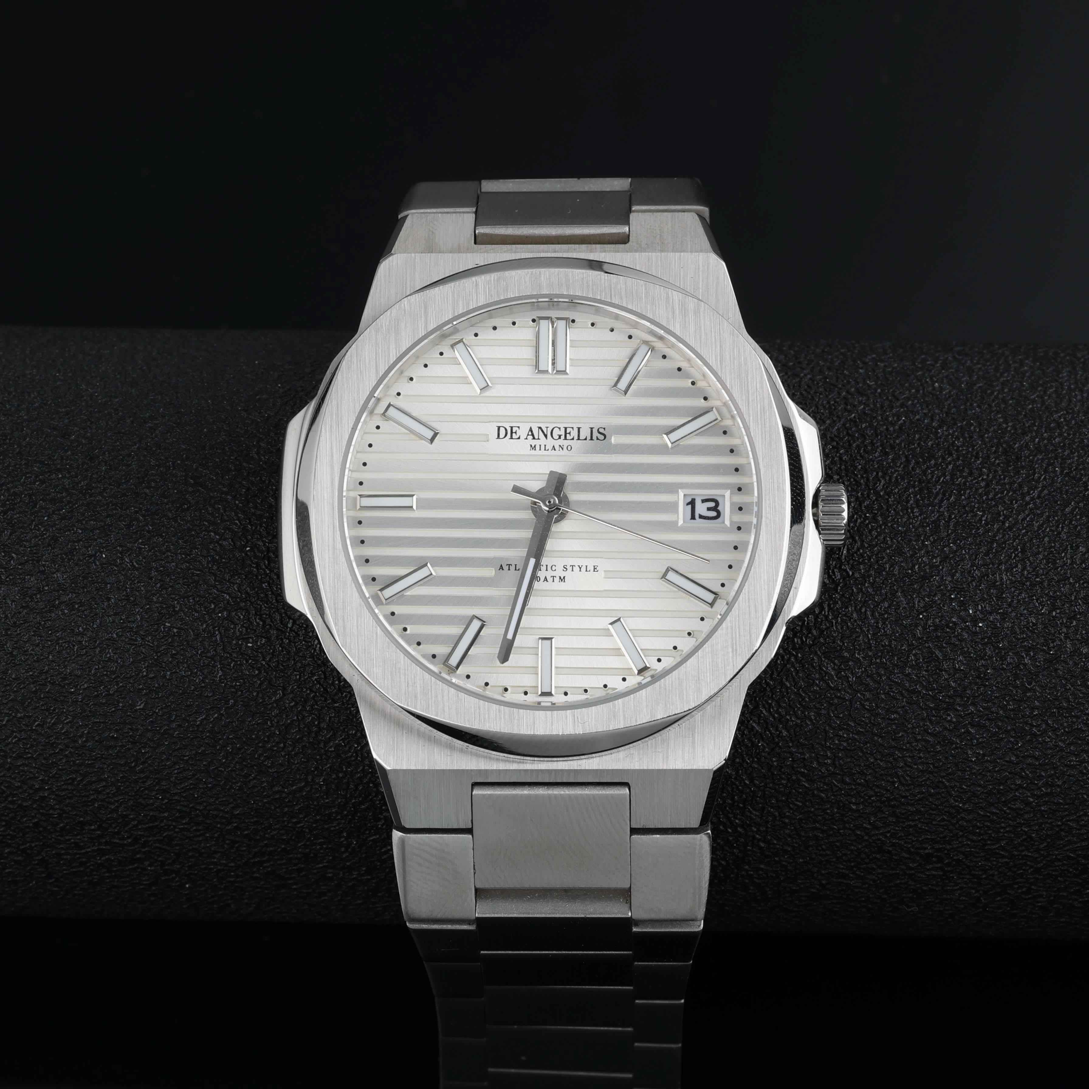 De Angelis Atlantic Silver Bianco Sunray - Preziosi Milano