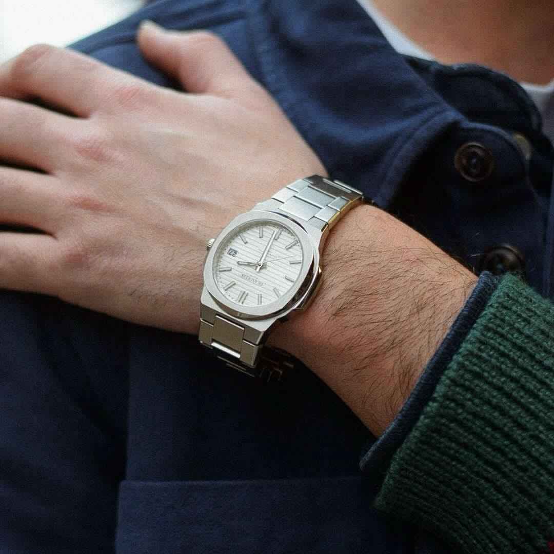 De Angelis Atlantic Silver Bianco Sunray - Preziosi Milano