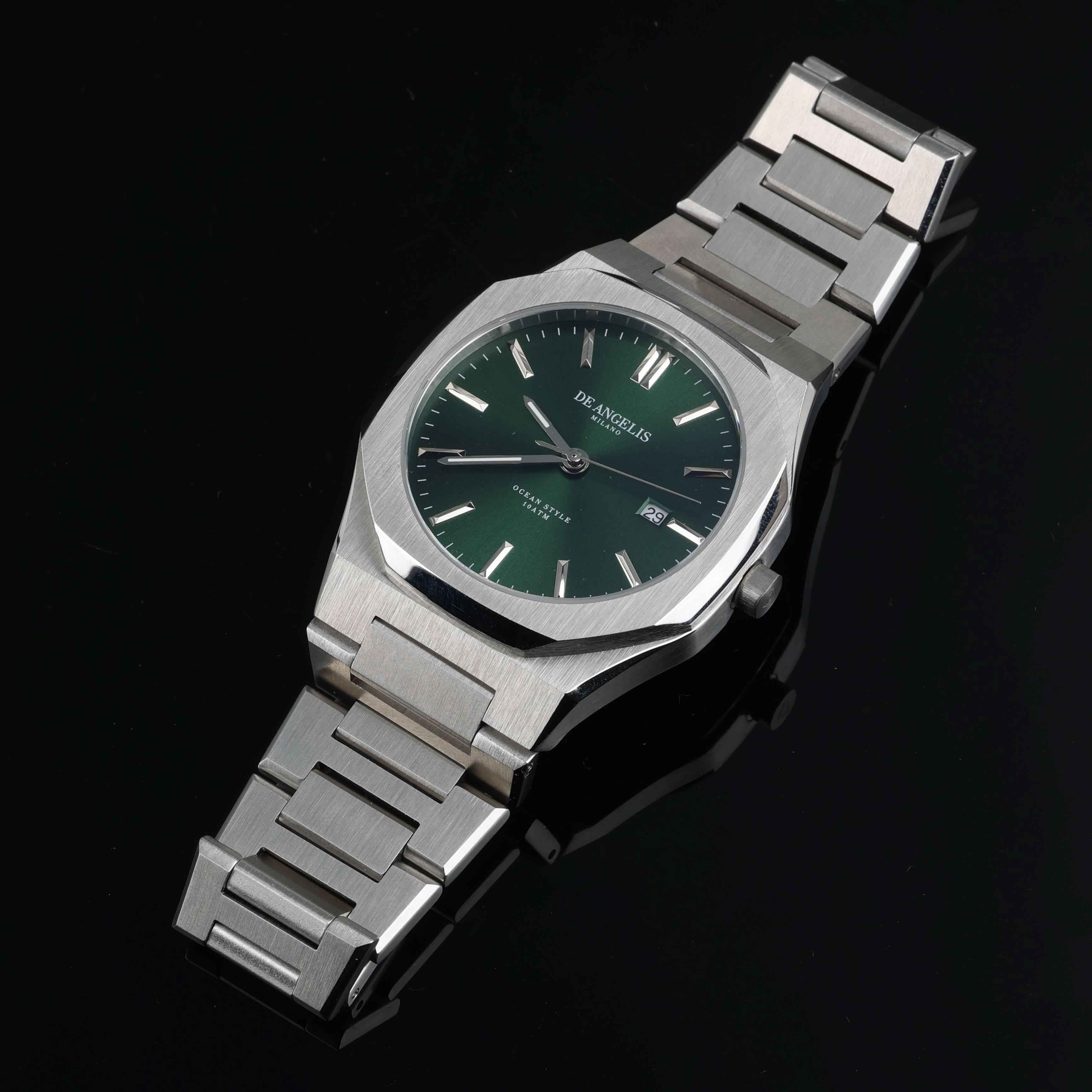 De Angelis Ocean Silver Verde Sunray - Preziosi Milano