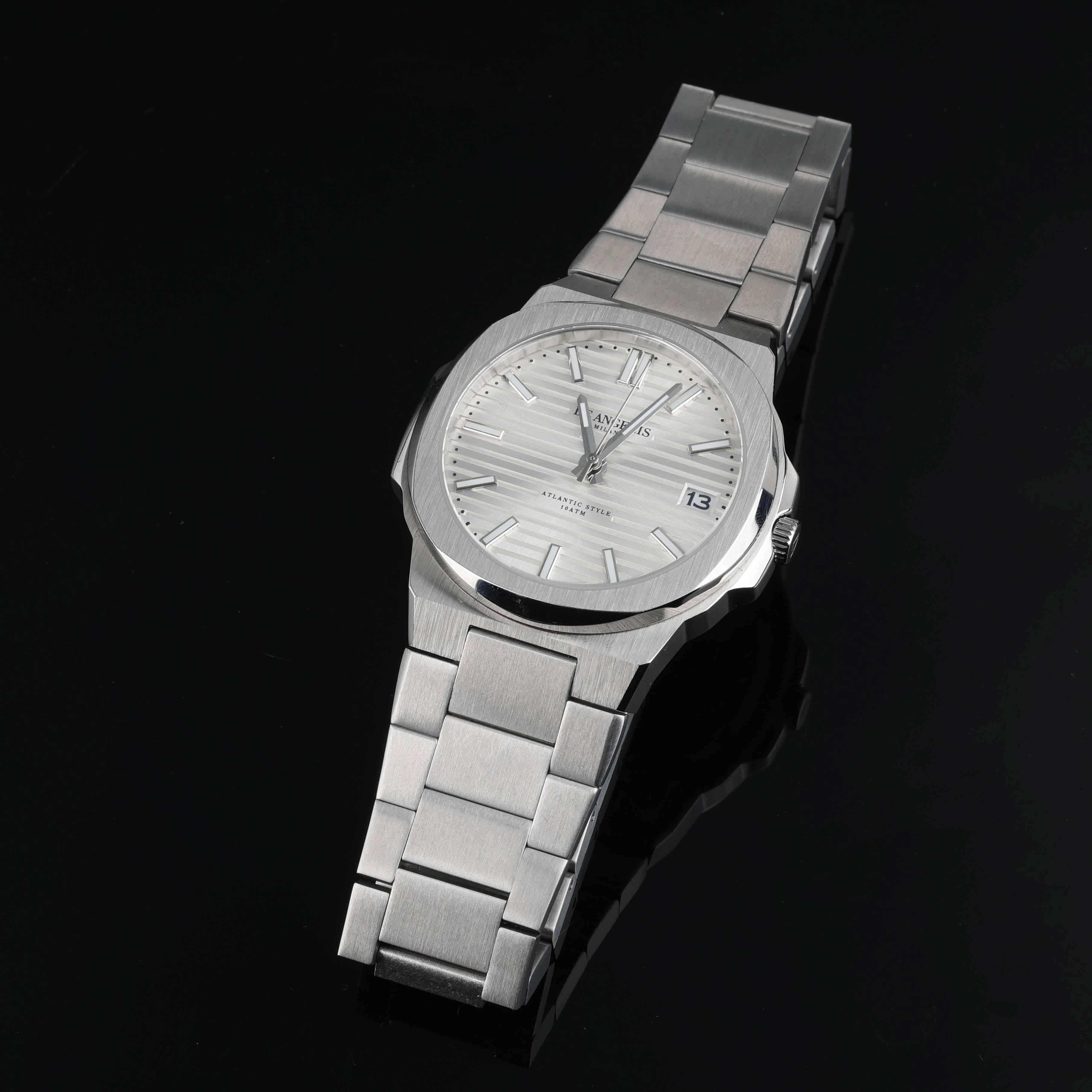 De Angelis Atlantic Silver Bianco Sunray - Preziosi Milano