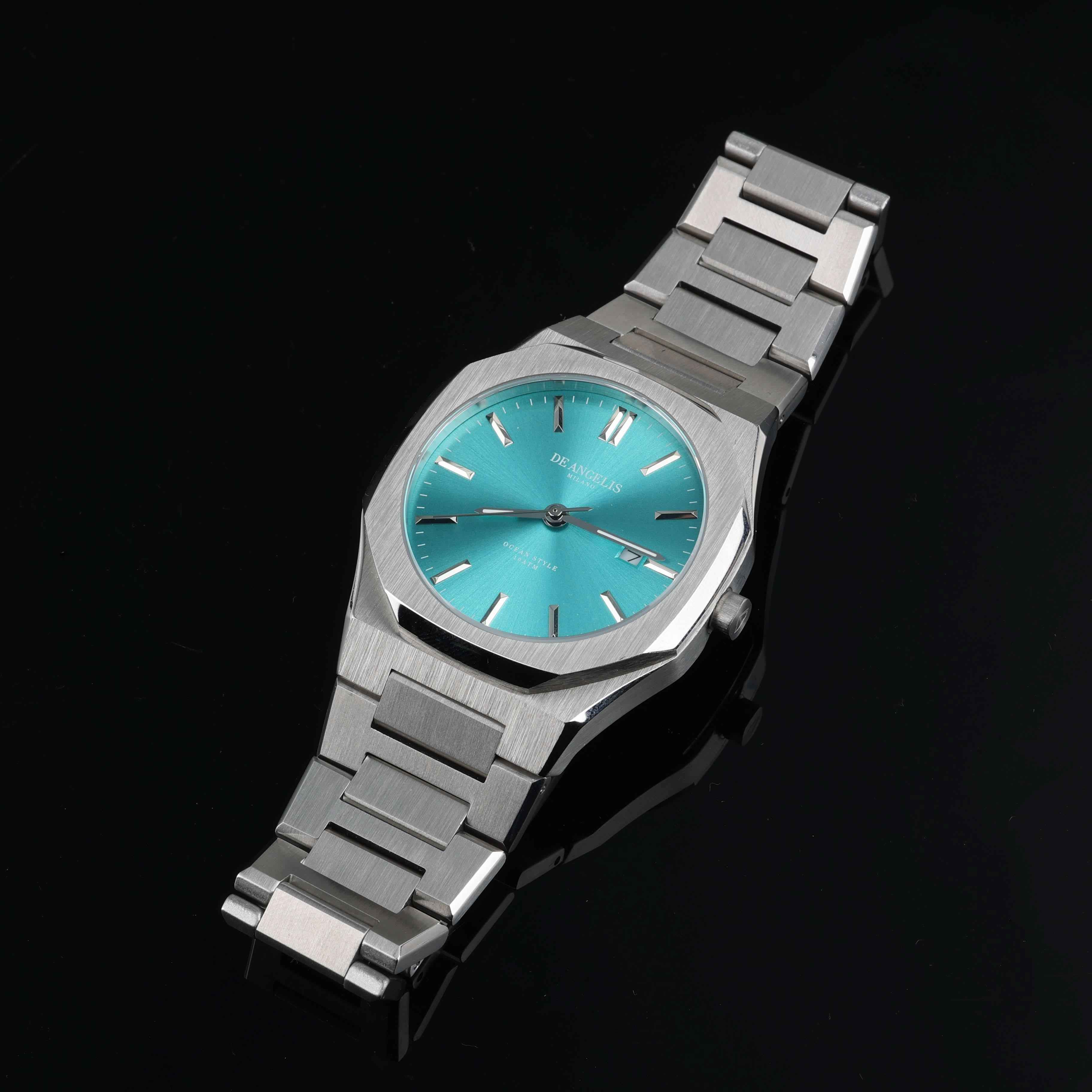 De Angelis Ocean Silver Azzurro Tiffany Sunray - Preziosi Milano
