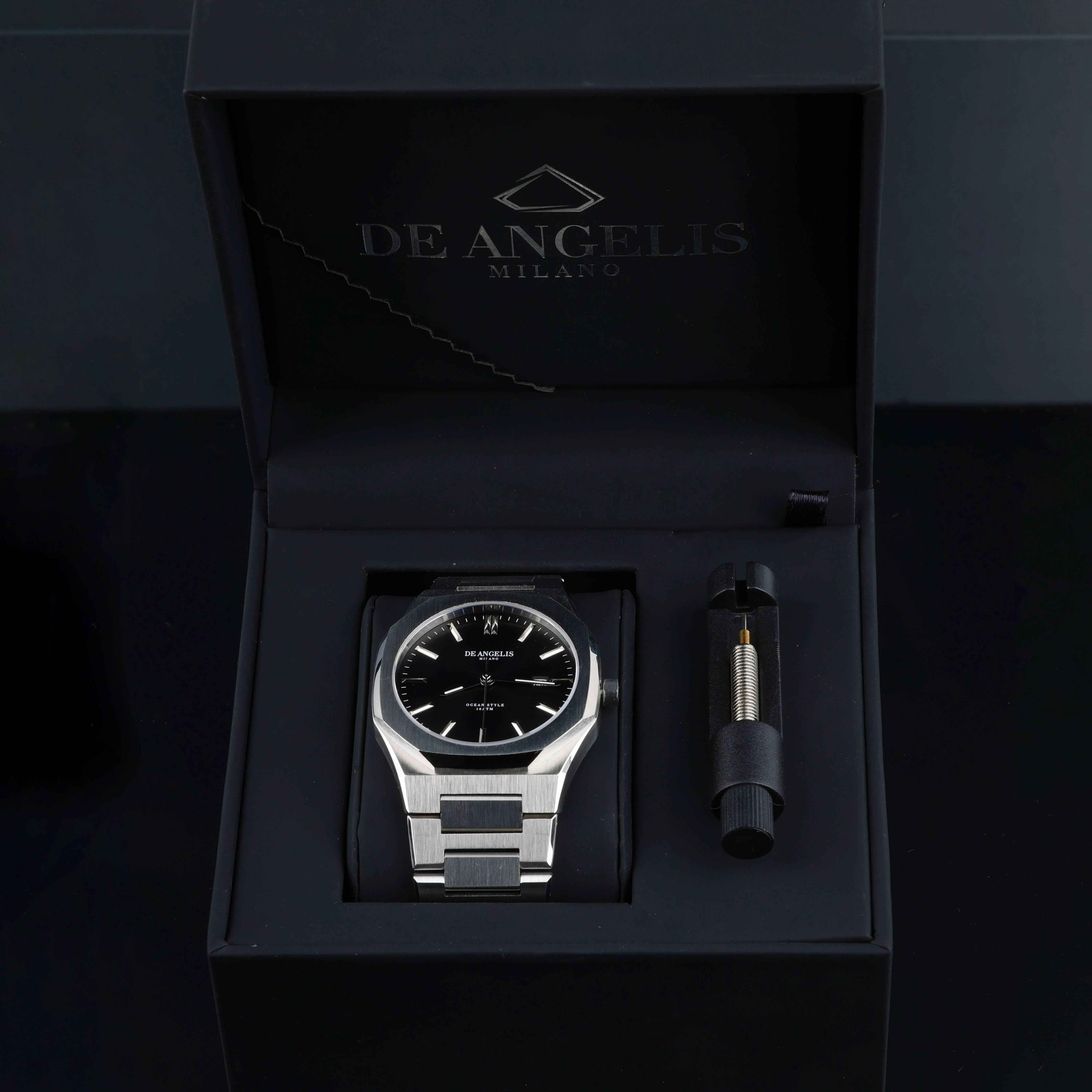 De Angelis Ocean Silver Nero Sunray - Preziosi Milano