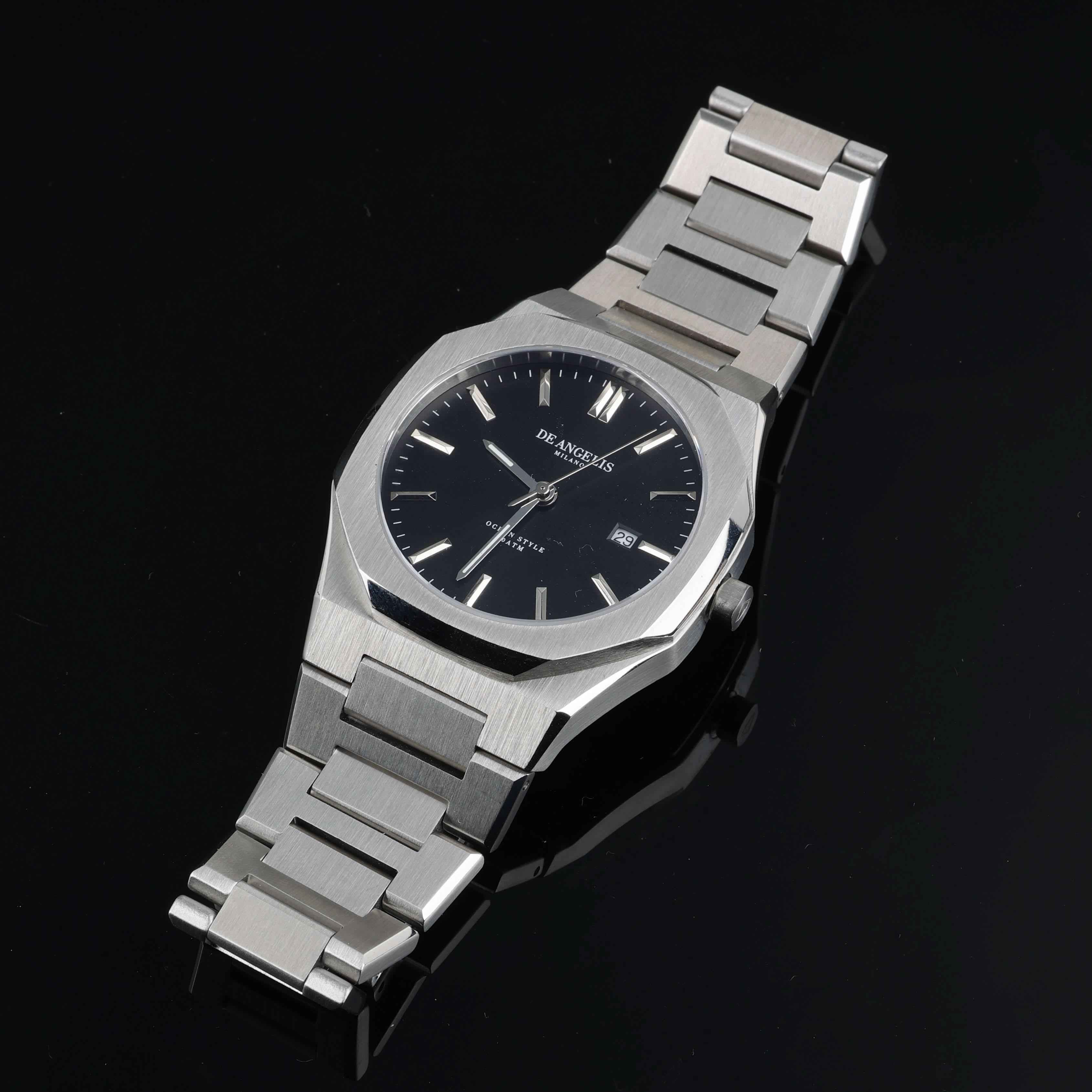 De Angelis Ocean Silver Nero Sunray - Preziosi Milano