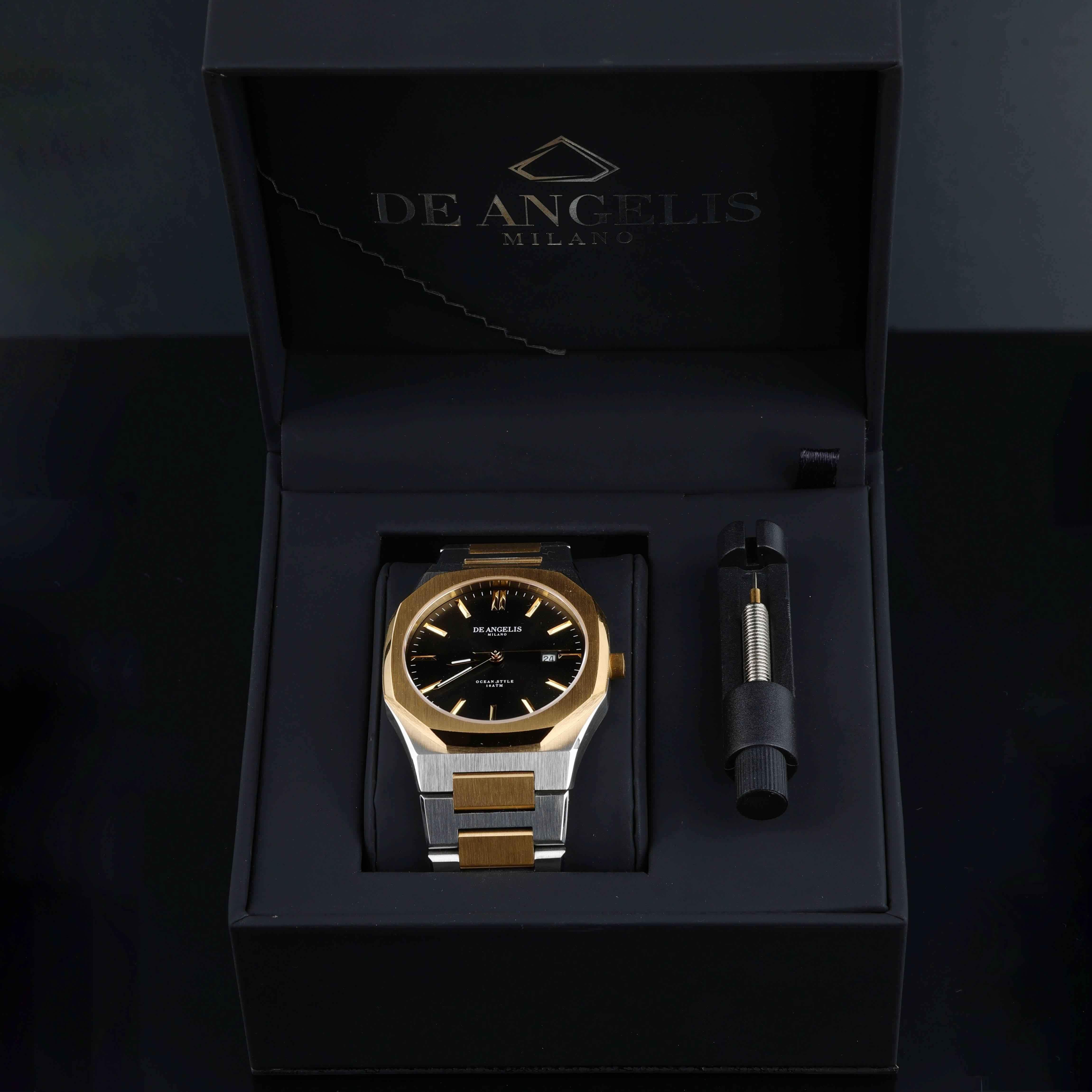 De Angelis Ocean Silver/Gold Nero Sunray - Preziosi Milano