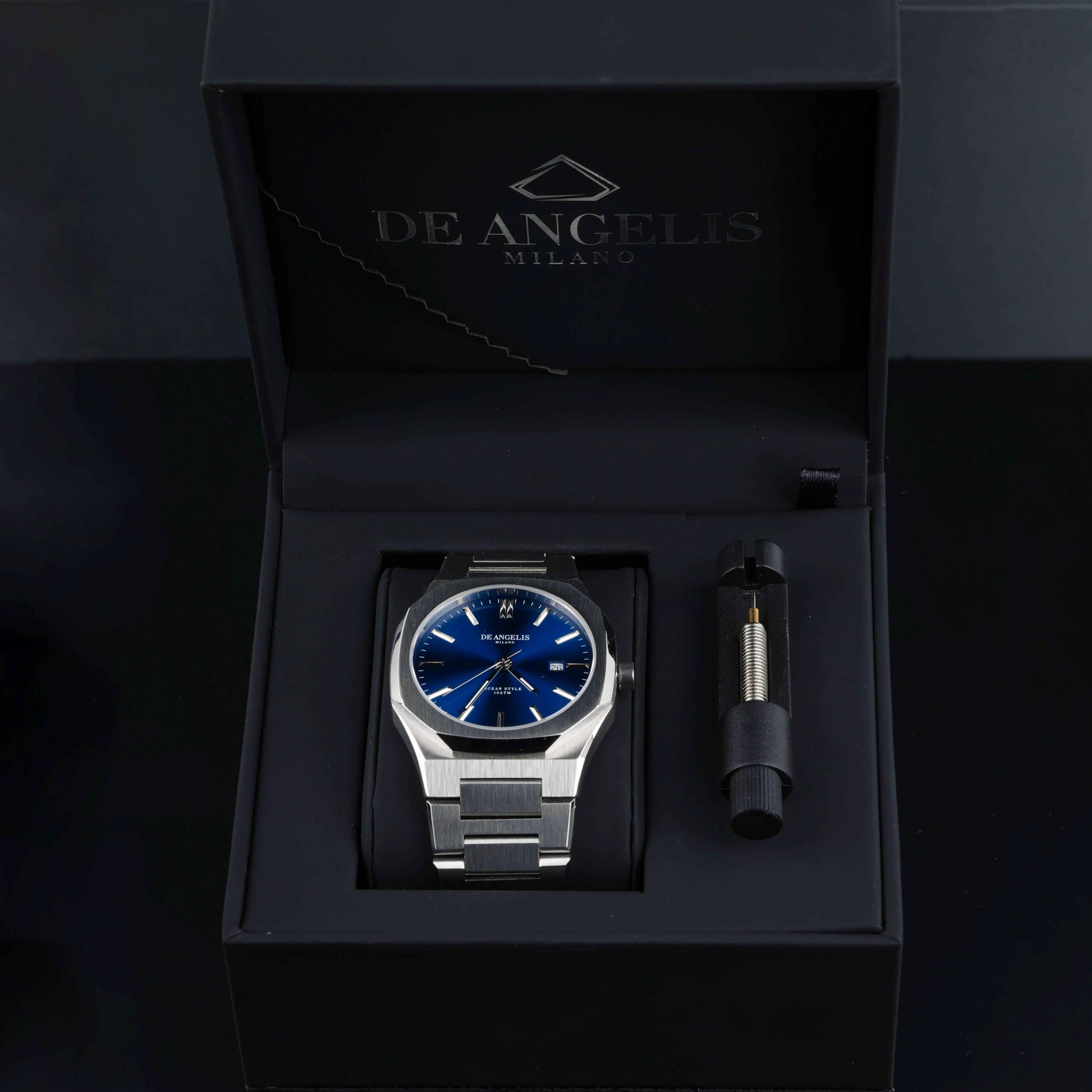 De Angelis Ocean Silver Blu Sunray - Preziosi Milano