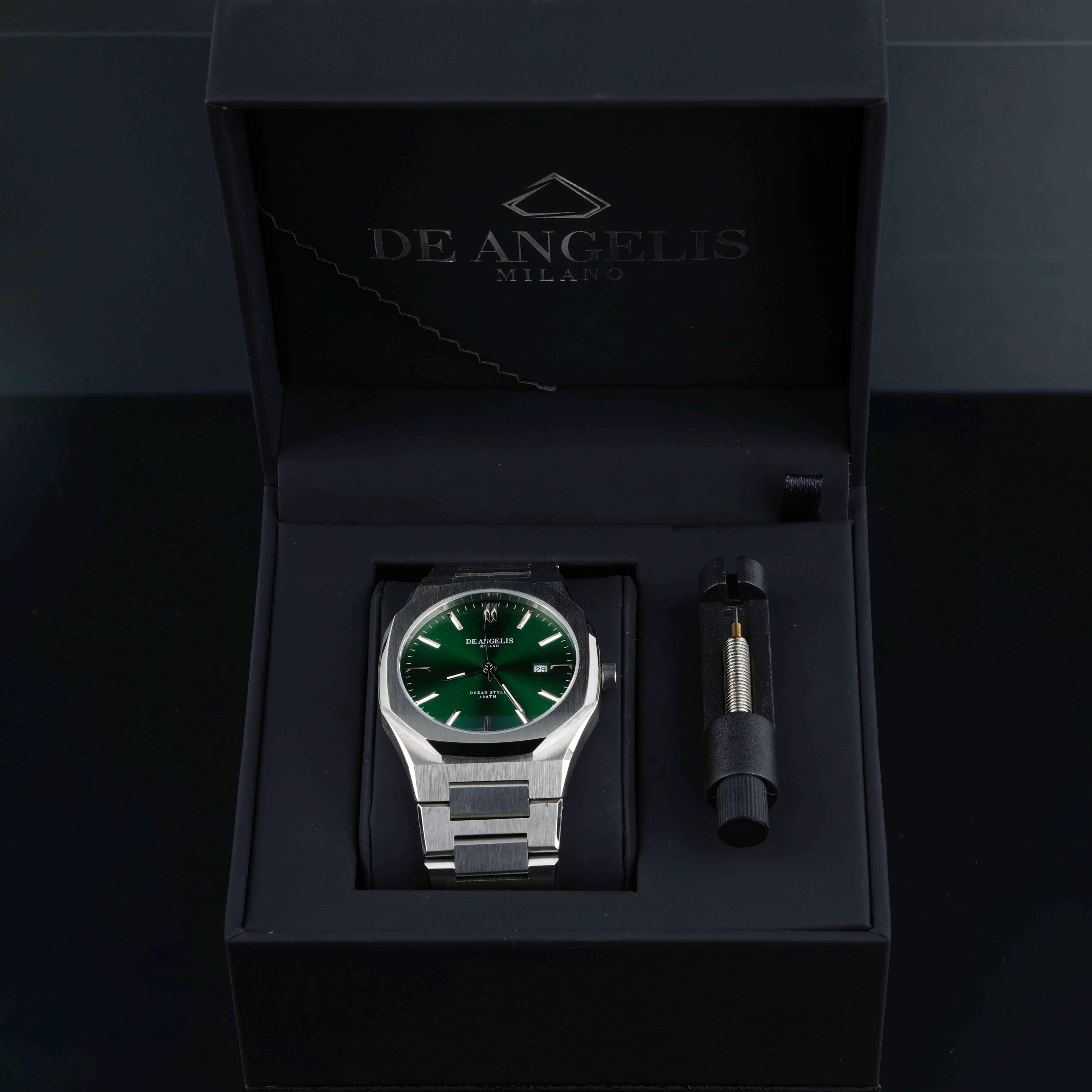 De Angelis Ocean Silver Verde Sunray - Preziosi Milano