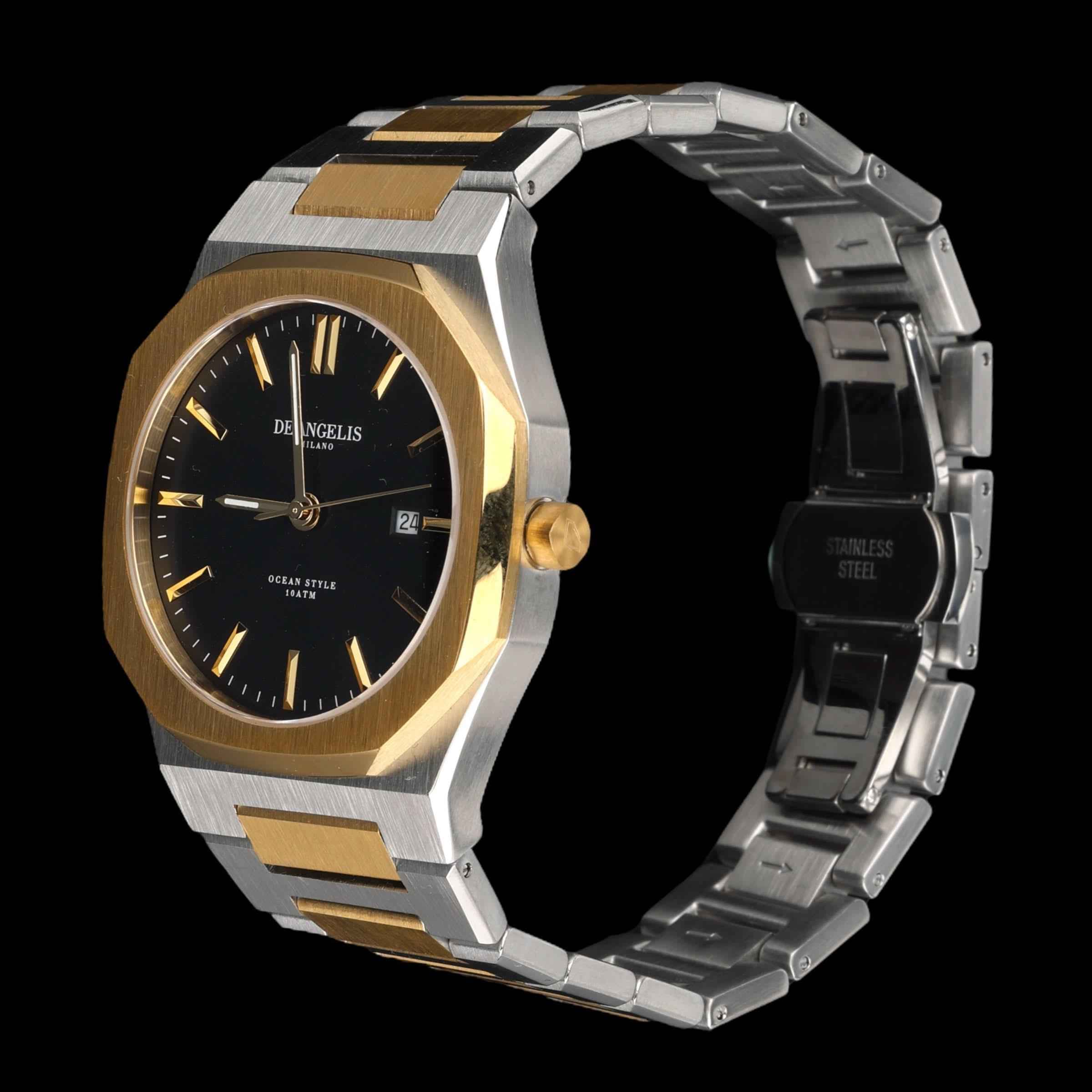 De Angelis Ocean Silver/Gold Nero Sunray - Preziosi Milano