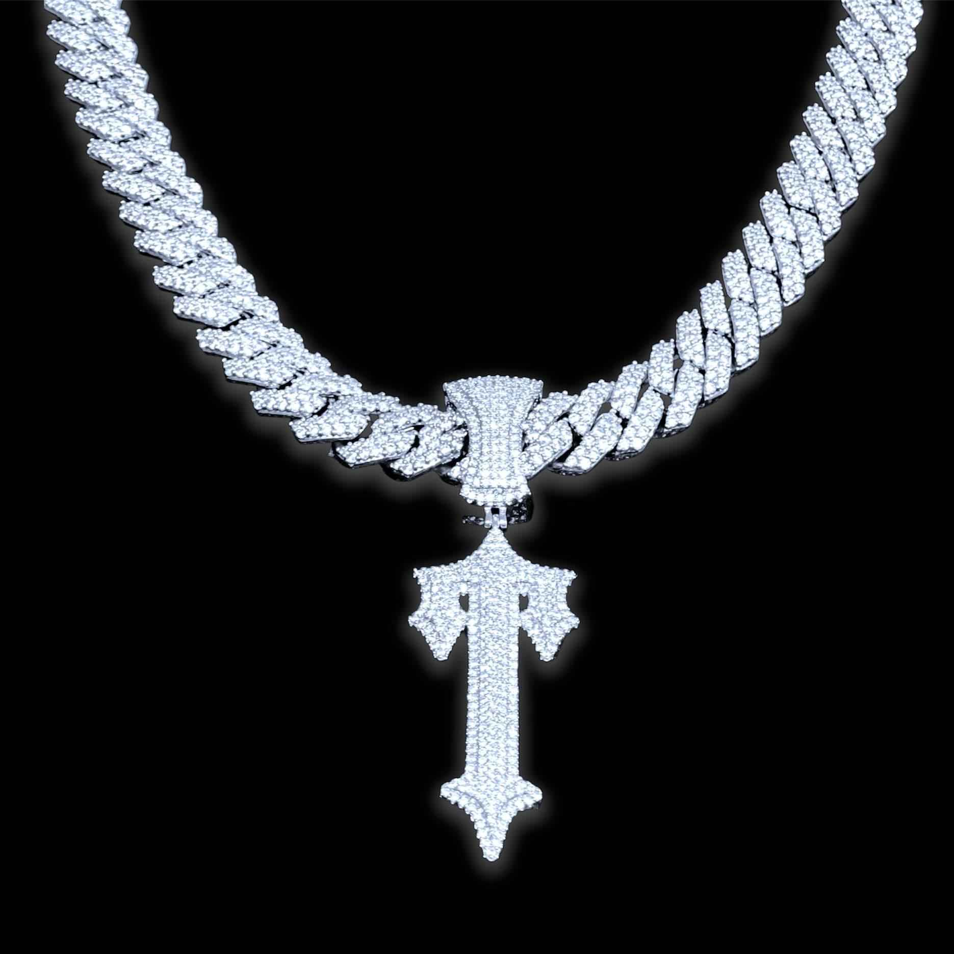 Collana Trapstar Luxury - Preziosi Milano Ciondolo Trapstar + Collana ice trap luxury 14mm