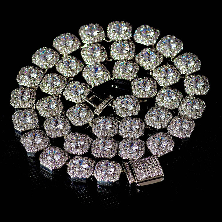 Collana Ice Style Luxury Rhodium 11mm - Preziosi Milano