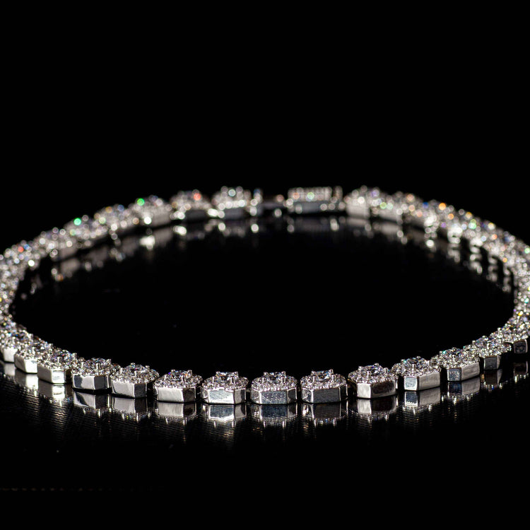 Collana Ice Style Luxury Rhodium 11mm - Preziosi Milano