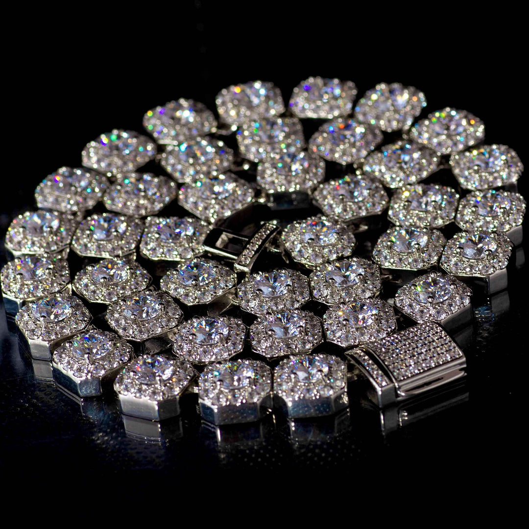 Collana Ice Style Luxury Rhodium 11mm - Preziosi Milano