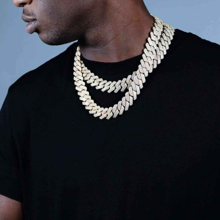 Collana Ice Trap Luxury Gold 19mm - Preziosi Milano