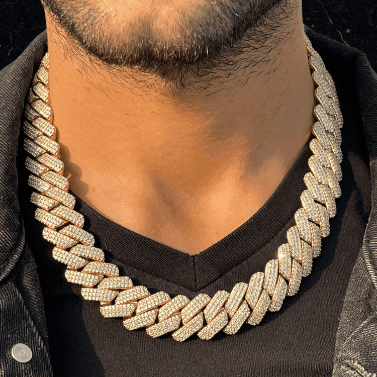 Collana Ice Trap Luxury Gold 19mm - Preziosi Milano