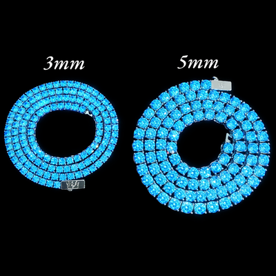 Collana Tennis Blu Azzurra Luxury Inox