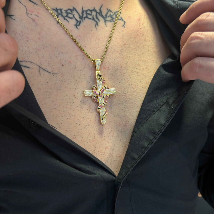 Ciondolo Snake Cross - Preziosi Milano 