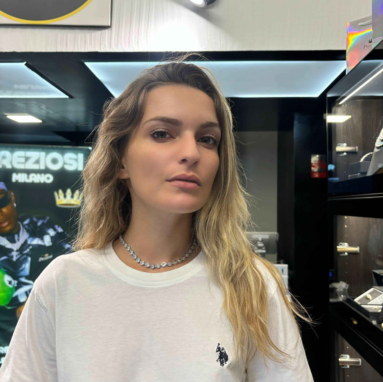 Collana Cristal Inox Argento - Preziosi Milano 