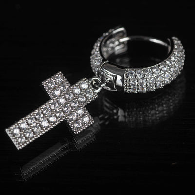 Orecchini Croce Luxury Rhodium - Preziosi Milano 