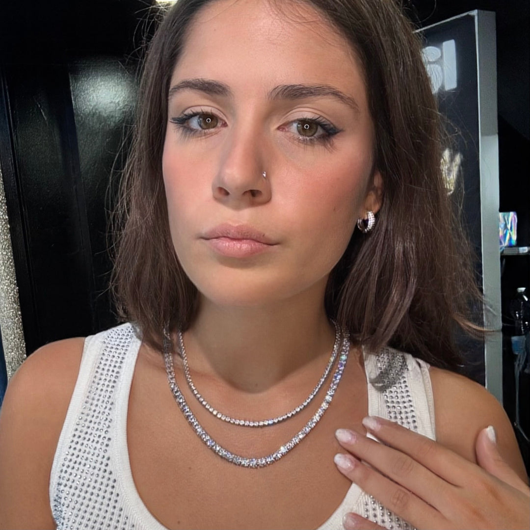 Collar de tenis de Rhodium de lujo