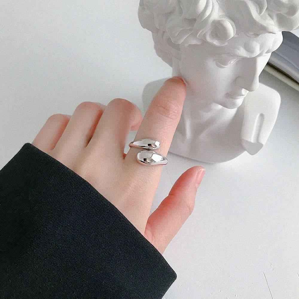 Anello Donna In Argento 925 Con Zirconie | Set Fidanzamento Halo A Goccia - True Love