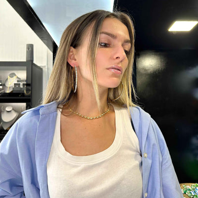 Orecchini Penelope Argento 6cm - Preziosi Milano 