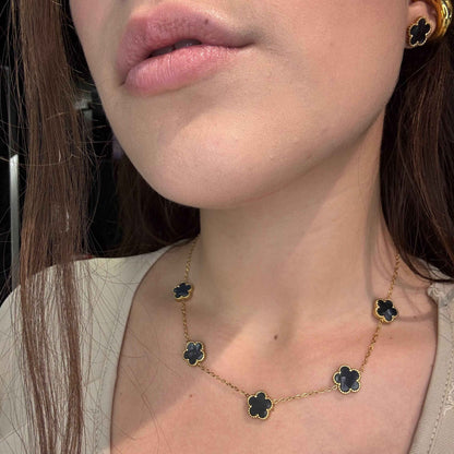 Orecchini Fiore Nero - Preziosi Milano 