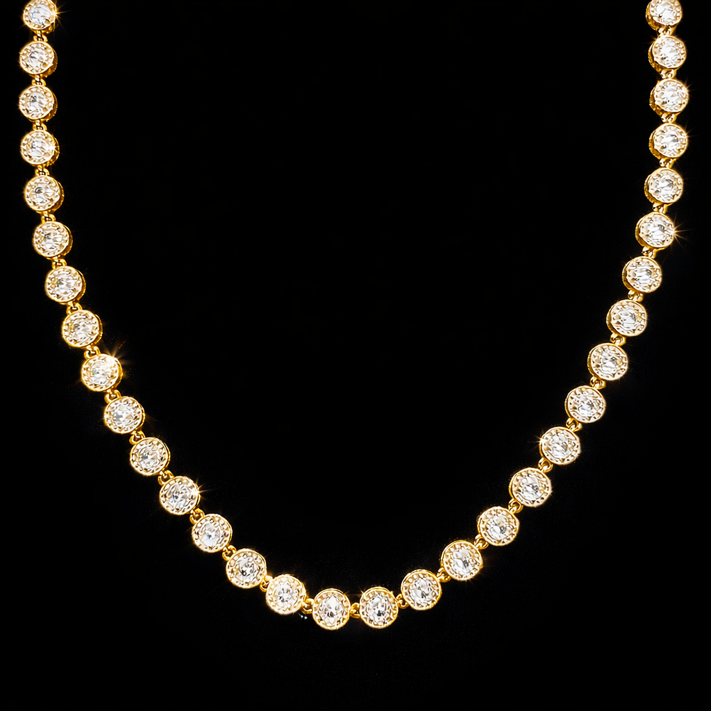 Collana Cristal Inox Oro