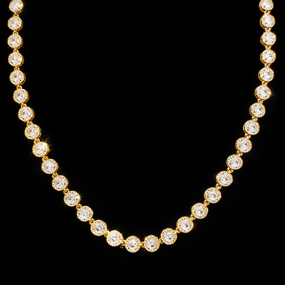 Collana Cristal Inox Oro