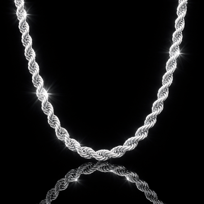 Collana Treccia Argento